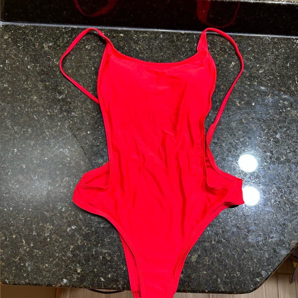 Sunnyco Red One-Piece Bathing Suit as Seen On Instagram!